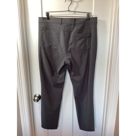 Mizzen + Main Men's Stretch Helmsman Slim Fit 5 Pockets Pants Gray Size 34WX30L - Picture 6 of 15